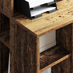 Schreibtisch mit Regal, Altholz, 90 cm
