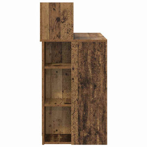 Schreibtisch mit Regal, Altholz, 90 cm