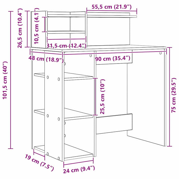 Schreibtisch Artisan Eiche 90x48 cm