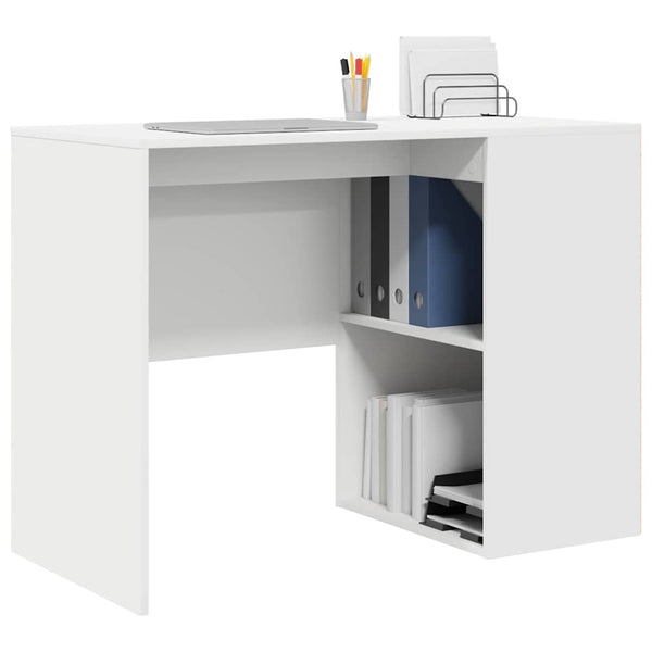 Schreibtisch Weiß mit Regal 102 cm