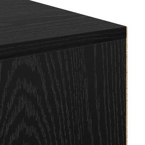 Schreibtisch mit Regal, Schwarz/Eiche, 102 cm