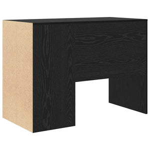 Schreibtisch mit Regal, Schwarz/Eiche, 102 cm
