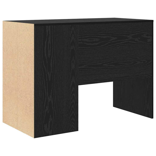 Schreibtisch mit Regal, Schwarz/Eiche, 102 cm