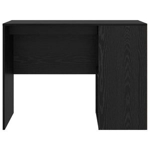 Schreibtisch mit Regal, Schwarz/Eiche, 102 cm