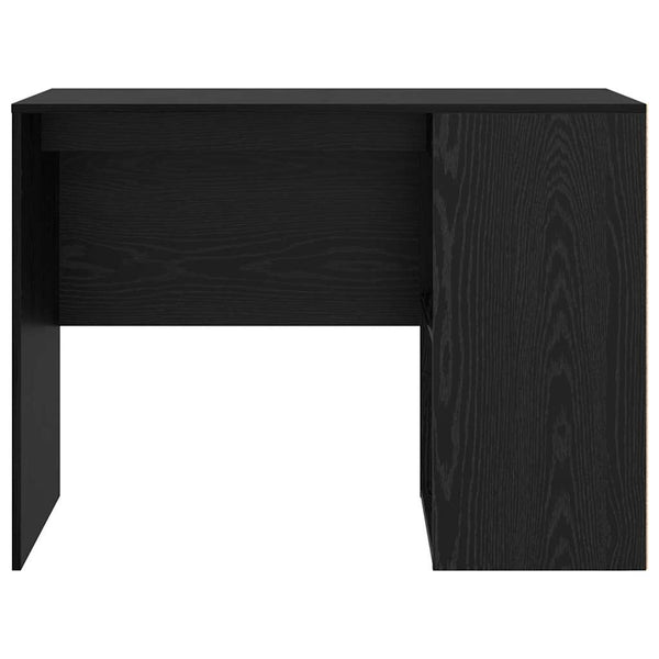 Schreibtisch mit Regal, Schwarz/Eiche, 102 cm