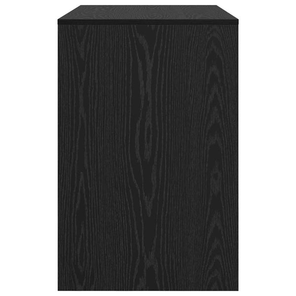 Schreibtisch mit Regal, Schwarz/Eiche, 102 cm