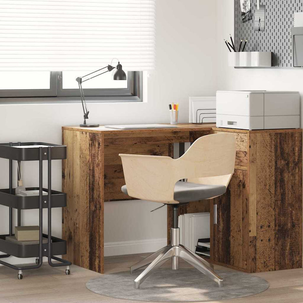 Schreibtisch mit Regal Altholz