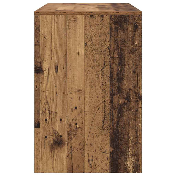 vidaXL Bureau avec étagère en bois de récupération 102 x 50 x 75 cm Bois d'ingénierie