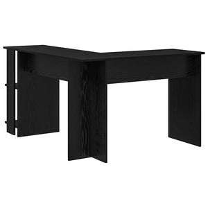Eckschreibtisch Schwarz Eichenoptik 140 cm