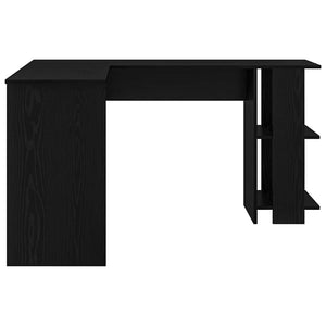 Eckschreibtisch Schwarz Eichenoptik 140 cm