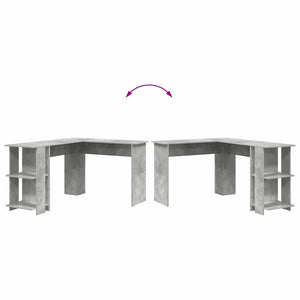 Eckschreibtisch Beton Grau 140 cm