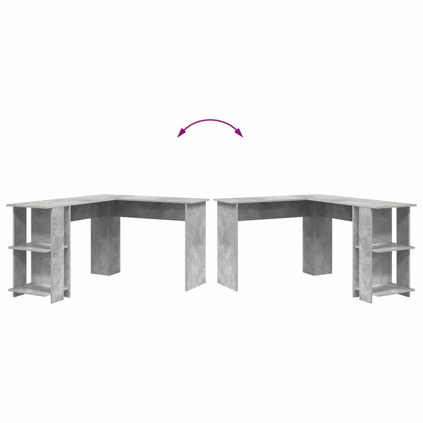 Eckschreibtisch Beton Grau 140 cm