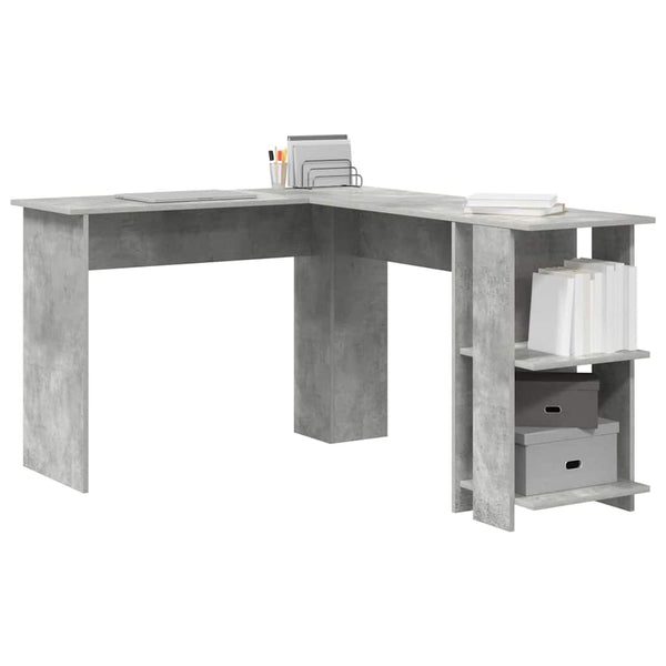 Eckschreibtisch Beton Grau 140 cm