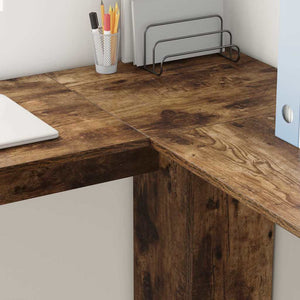 Eckschreibtisch Geräucherte Eiche 140 cm