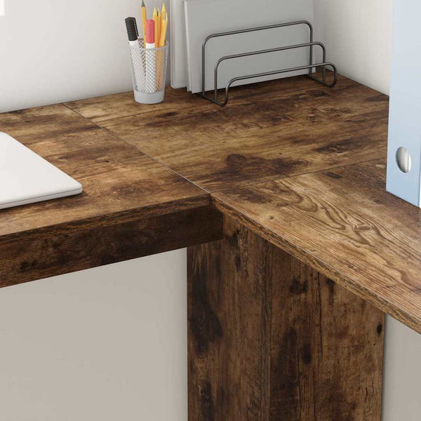 Eckschreibtisch Geräucherte Eiche 140 cm