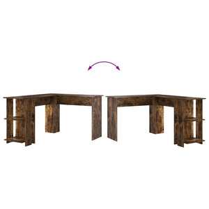 Eckschreibtisch Geräucherte Eiche 140 cm