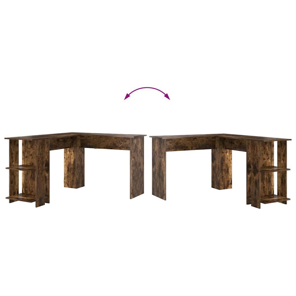 Eckschreibtisch Geräucherte Eiche 140 cm