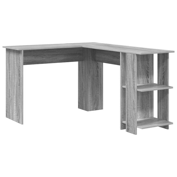 Eckschreibtisch mit Regal Sonoma Grau