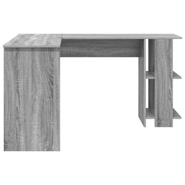 Eckschreibtisch mit Regal Sonoma Grau
