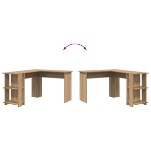 Eckschreibtisch mit Regal Artisan Eiche