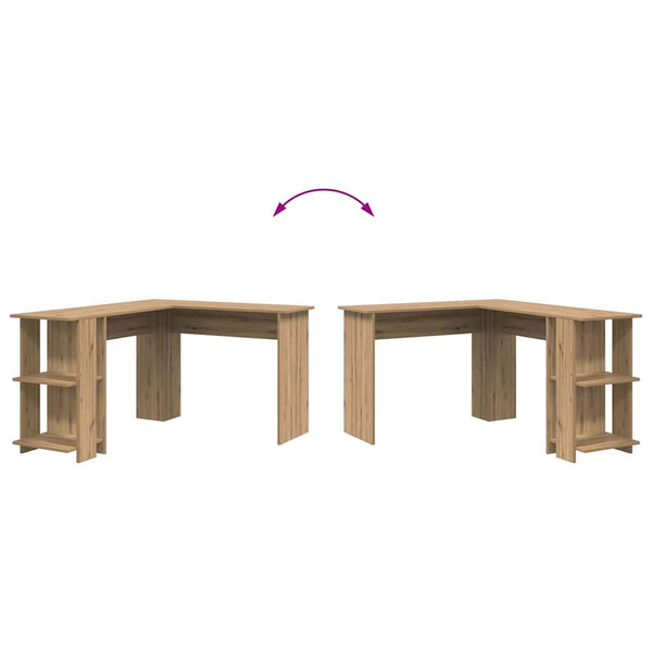 Eckschreibtisch mit Regal Artisan Eiche
