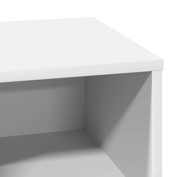 Weißer Nachttisch mit Schubladen