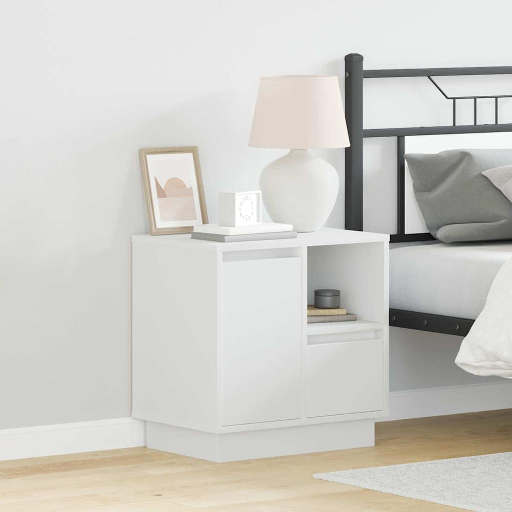 Nachttisch 2er Set Weiß Holz