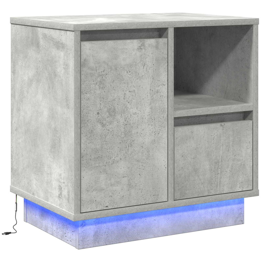 vidaXL Nightstand Concrete Grey 50 x 34.5 x 50 cm Engineered Wood