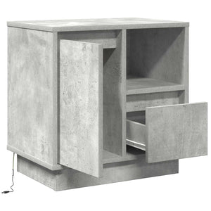 Beton Grau Nachttisch mit LED