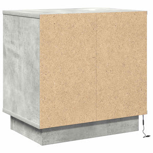 Beton Grau Nachttisch mit LED