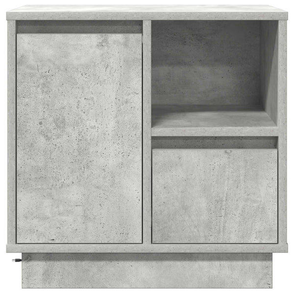 Beton Grau Nachttisch mit LED