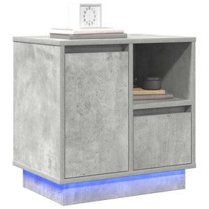 Beton Grau Nachttisch mit LED