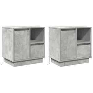 Nachttisch 2er Set Beton Grau