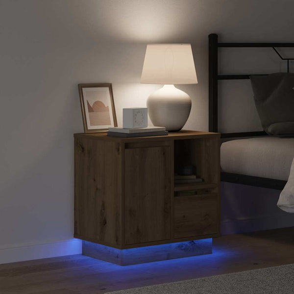 Nachttisch Artisan Eiche mit LED