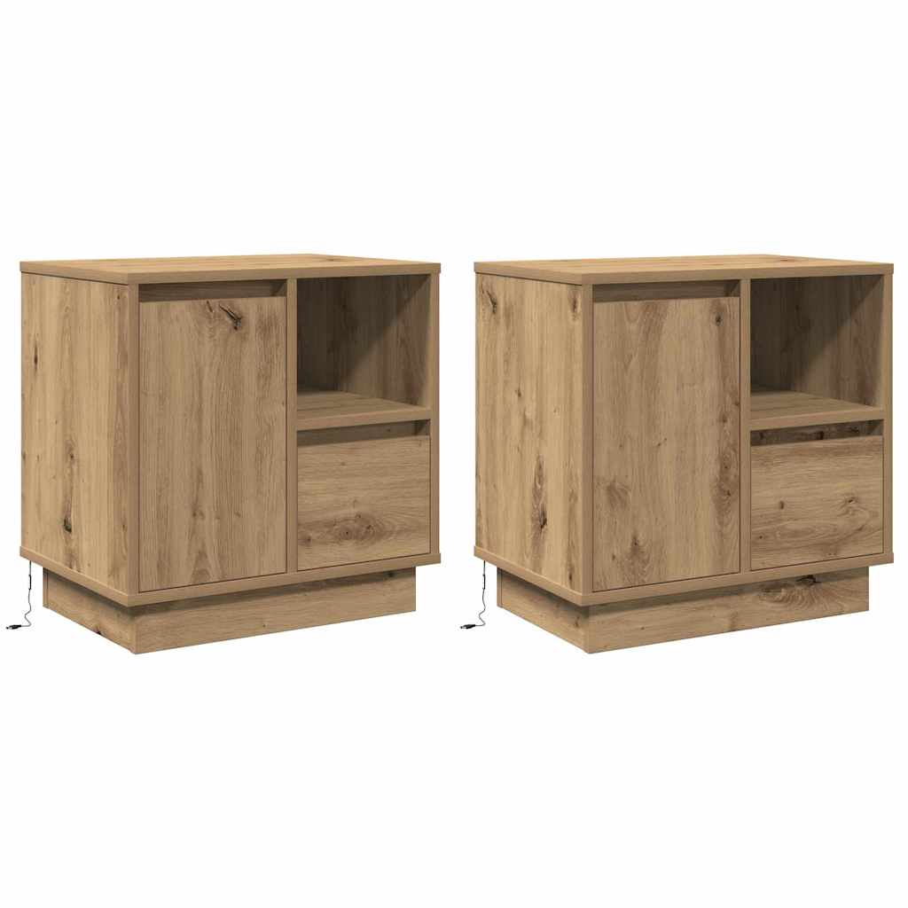 Nachttisch 2er Set Artisan Eiche