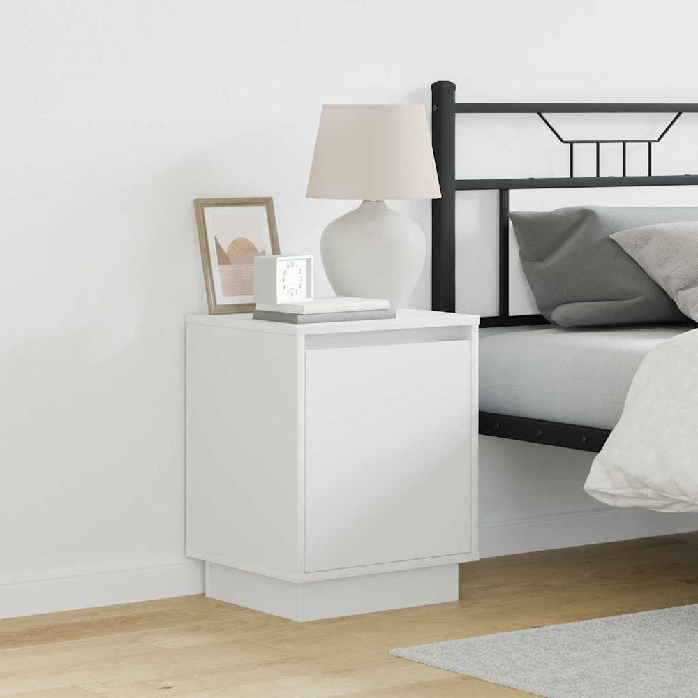 vidaXL Nightstand White 39 x 34.5 x 50 cm Engineered Wood