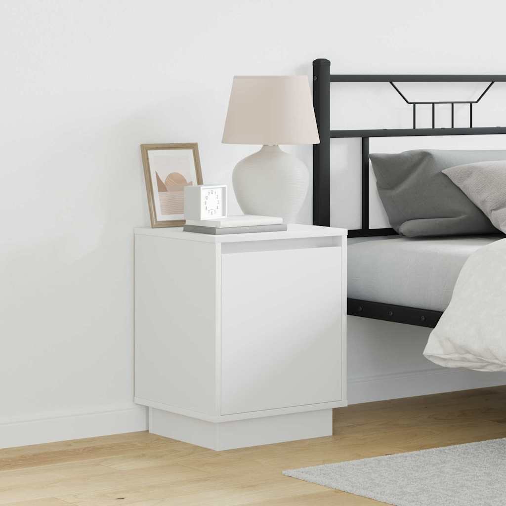 Nachttisch 2er Set Weiß Holz