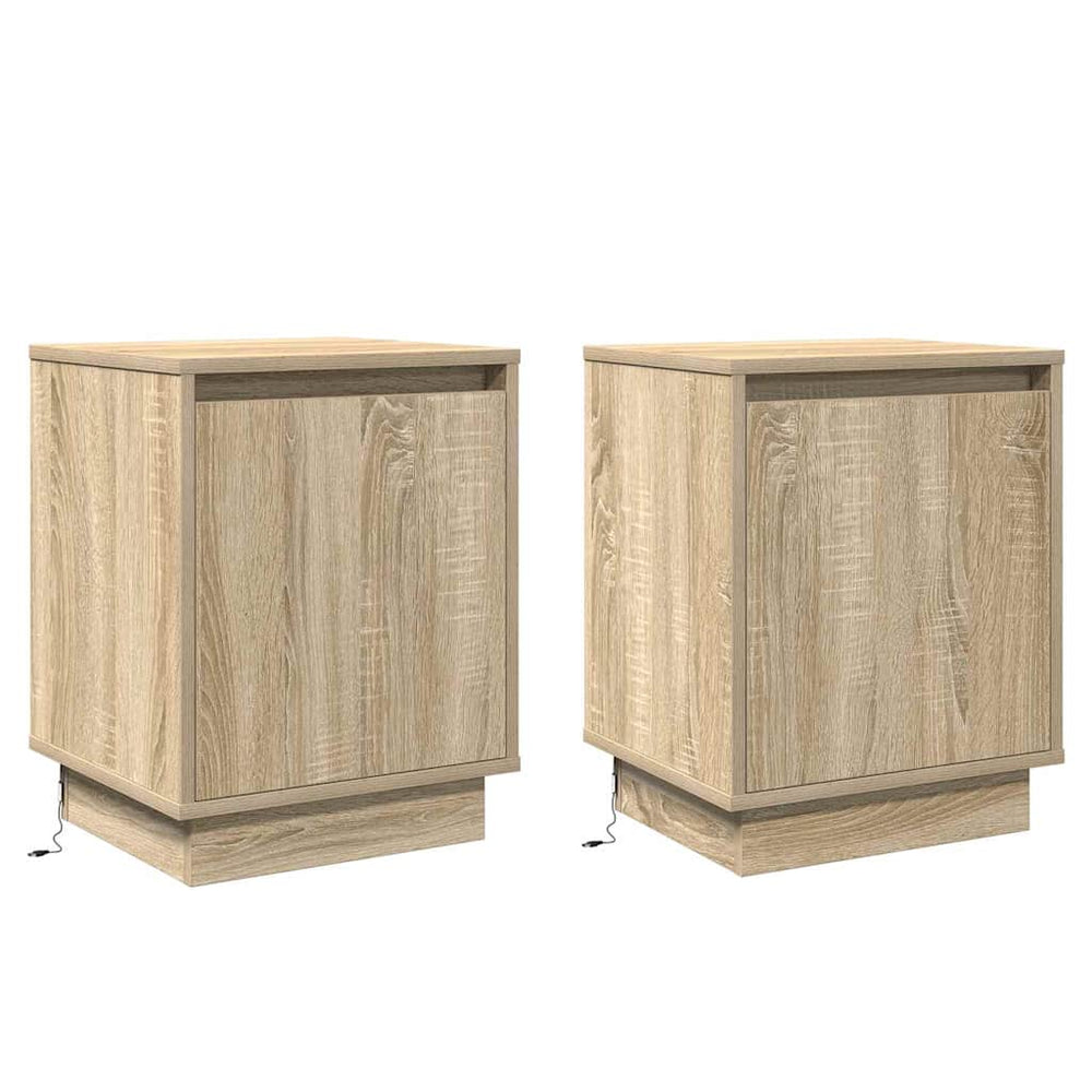 vidaXL Nightstands 2 pcs Sonoma Oak 39 x 34.5 x 50 cm Engineered Wood