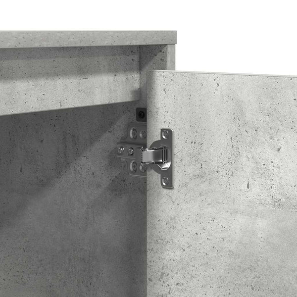 Beton Grau Nachttisch mit USB-LED