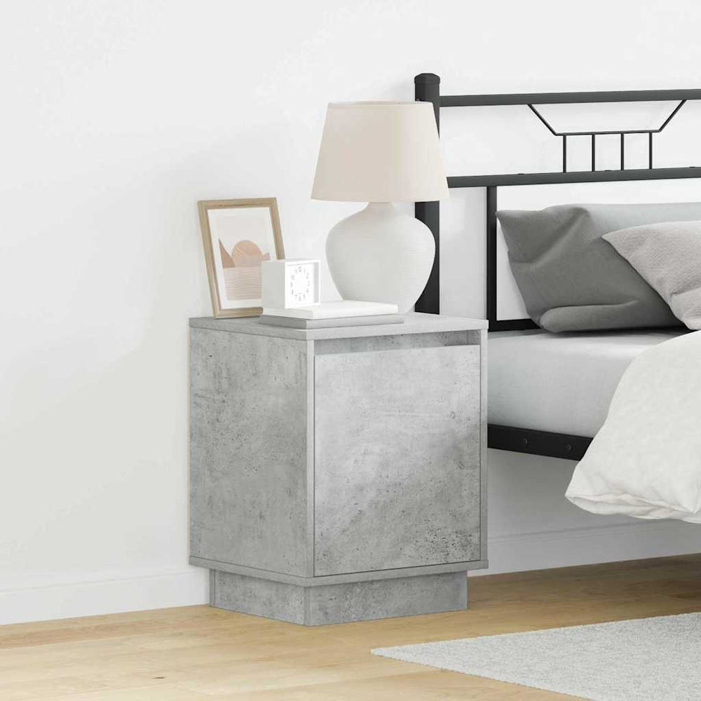 vidaXL Nightstand Concrete Grey 39 x 34.5 x 50 cm Engineered Wood