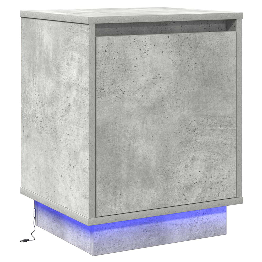 vidaXL Nightstand Concrete Grey 39 x 34.5 x 50 cm Engineered Wood