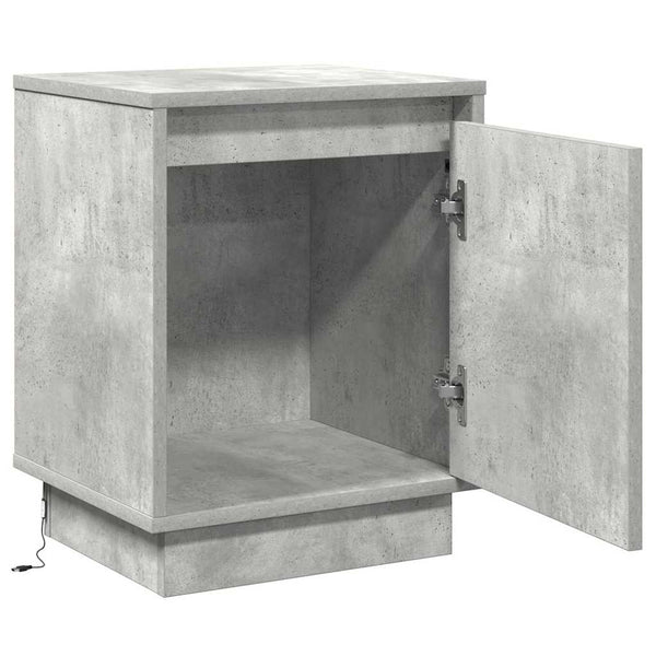 Beton Grau Nachttisch mit USB-LED
