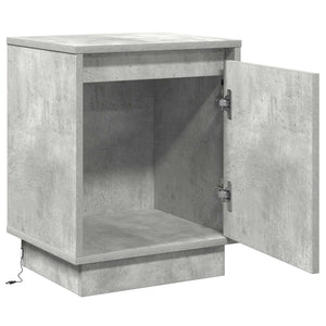 Beton Grau Nachttisch mit USB-LED