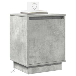 Beton Grau Nachttisch mit USB-LED