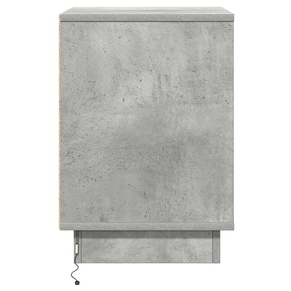 Beton Grau Nachttisch mit USB-LED