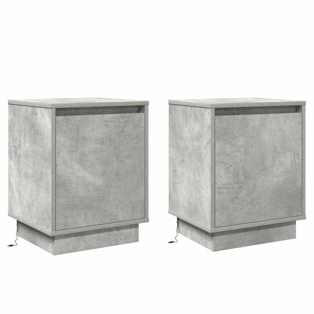 Nachttisch 2er Set Beton Grau