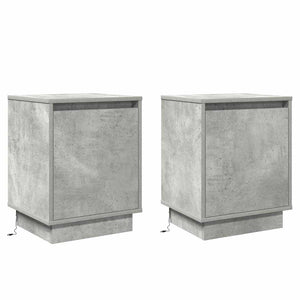 Nachttisch 2er Set Beton Grau