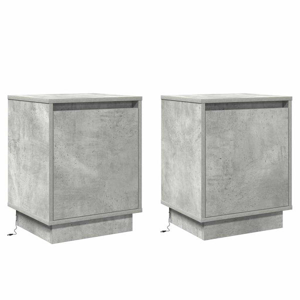 Nachttisch 2er Set Beton Grau