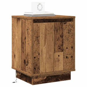 Nachttisch Altholz mit USB-LED