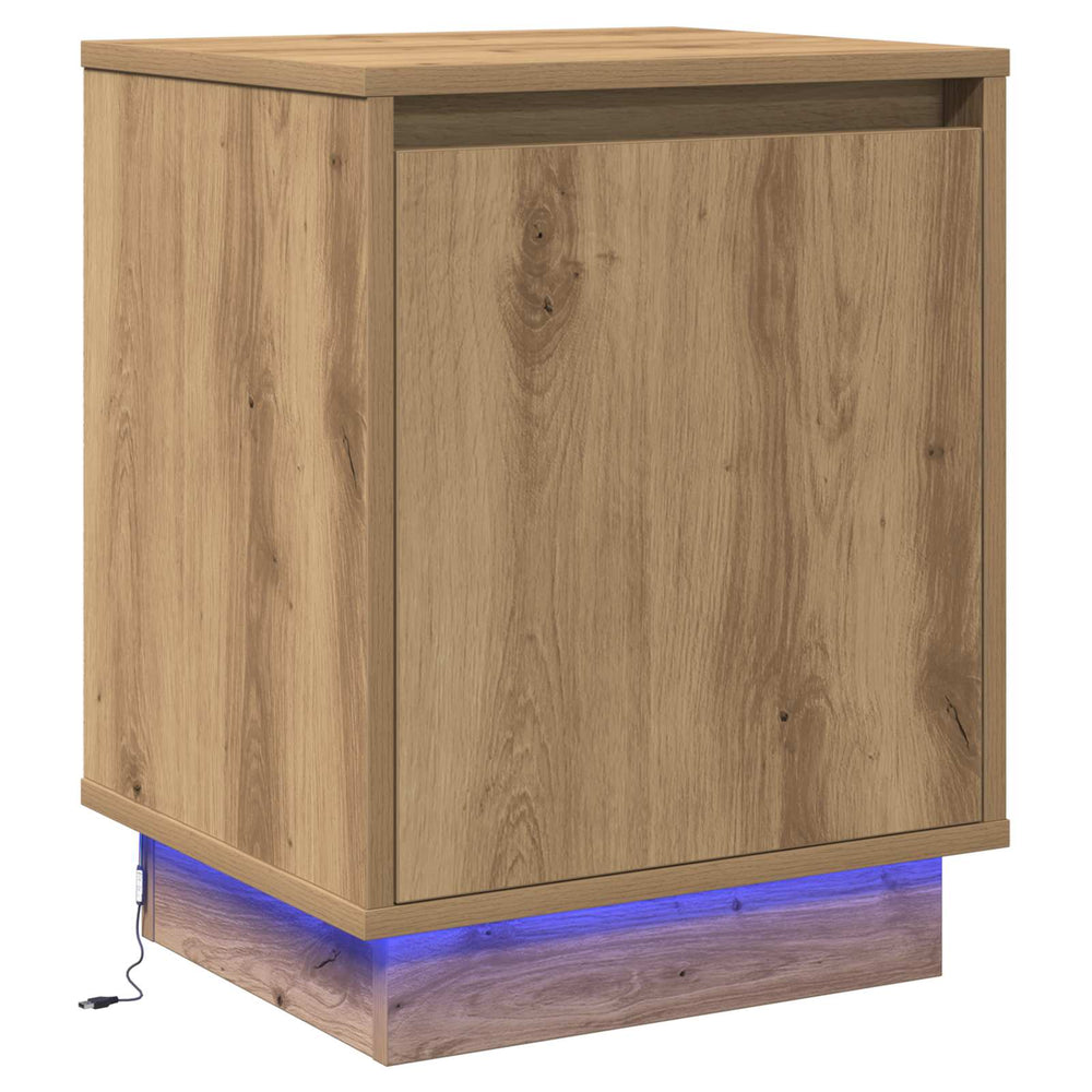 vidaXL Bedside Cabinet Artisan Oak 39x34.5x50 cm Engineered Wood